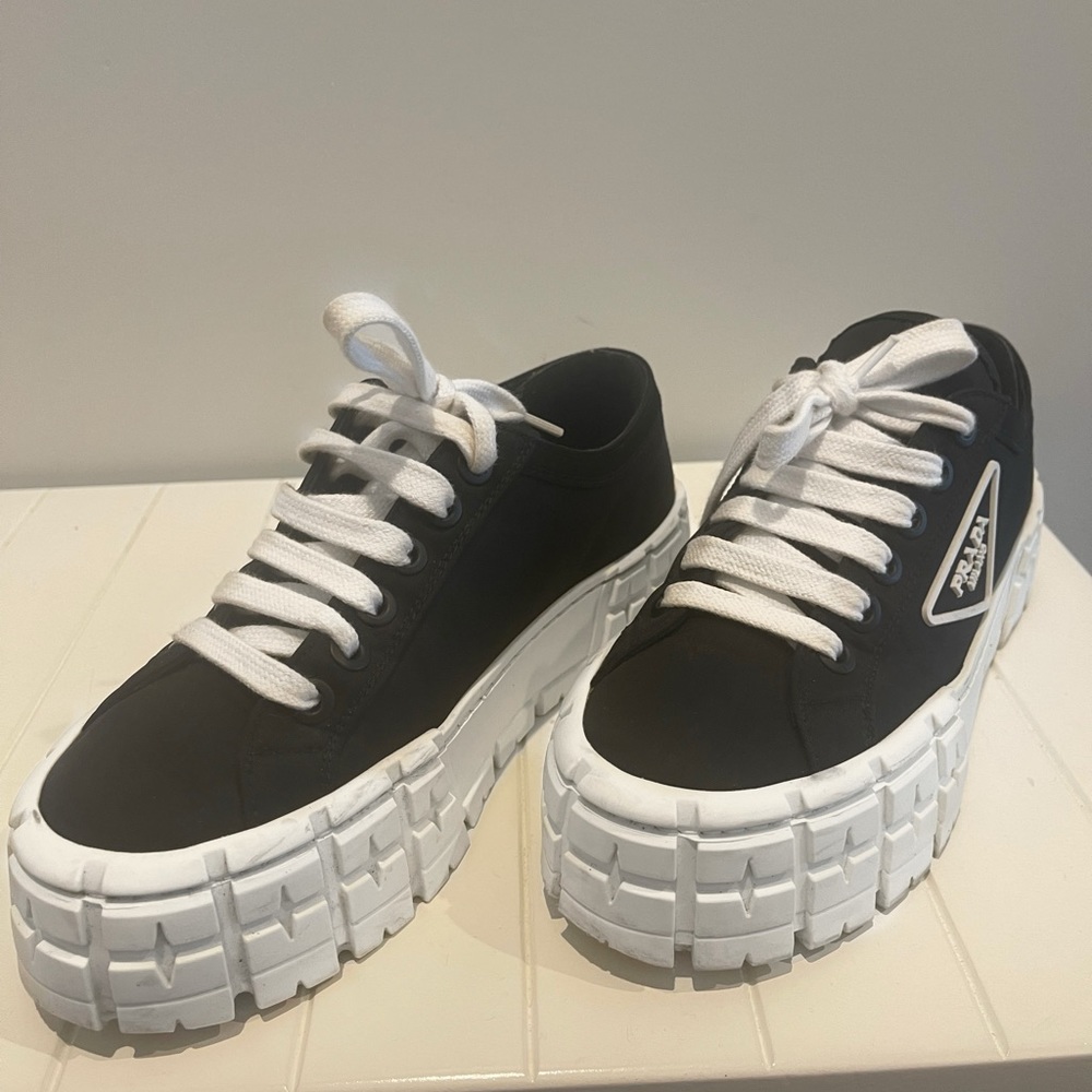 Prada Double Wheel Nylon Sneakers - Picture 2 of 11